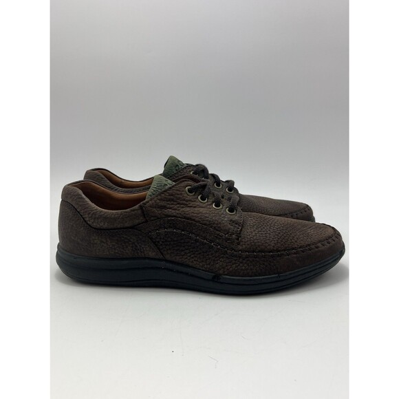 Ecco Cross  Mens Sz EU 44 US 10 10.5 Brown Leather Walking Casual Oxford Moc Toe - Picture 1 of 12